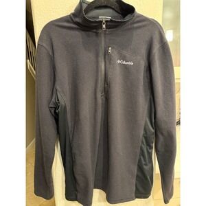 Columbia Womens Fleece 1/4 Zip Pullover Jacket Black Size L